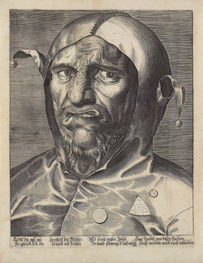 Large Head of a Jester by Unbekannt Unbekannt